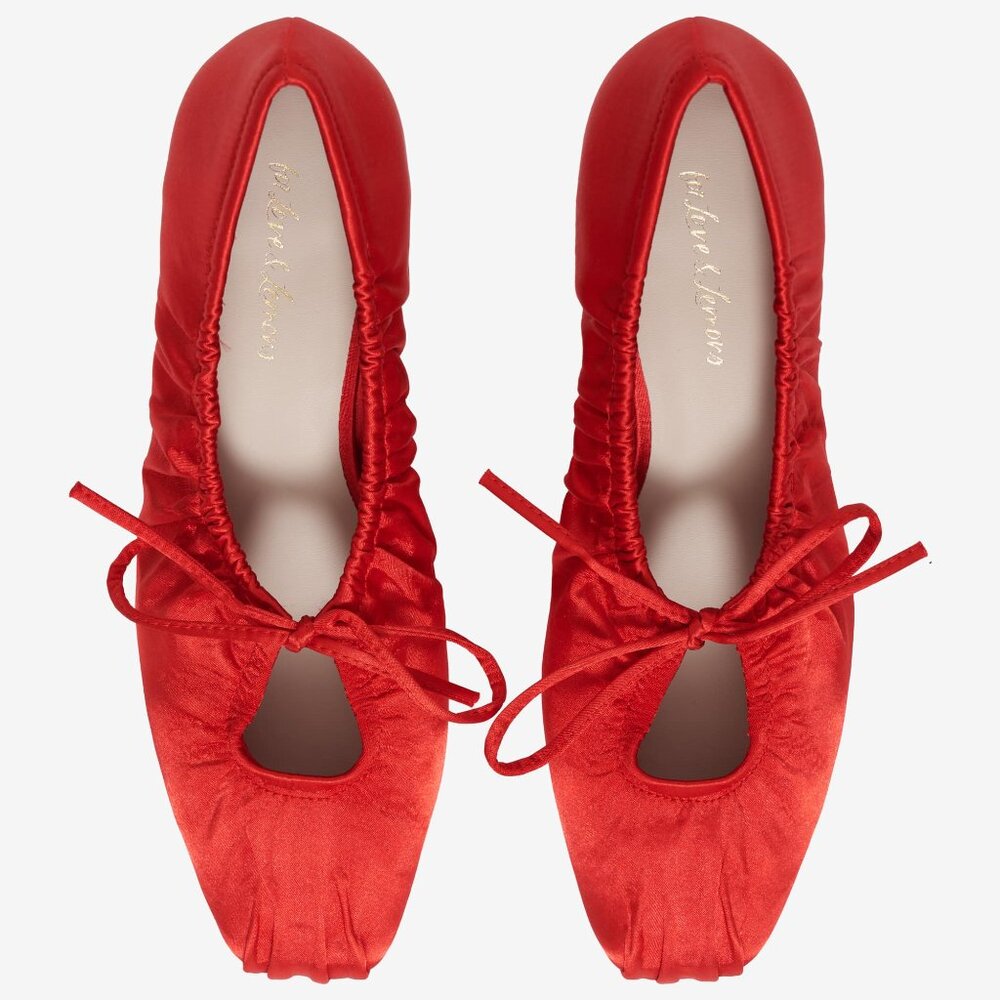 For Love & Lemons Lyon Heel Size 3737 / Red - Picture 2 of 3